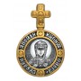Подвеска серебро 925 пробы с позолотой «Святая равноапостольная княгиня Ольга. Ангел Хранитель»