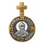 Подвеска серебро 925 пробы с позолотой «Святой благоверный князь Олег Брянский. Ангел Хранитель»